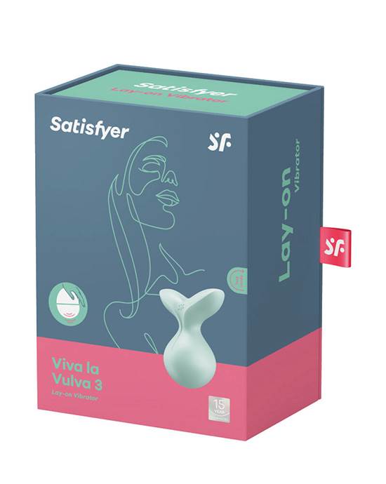 Satisfyer Viva La Vulva 3 Fuchsia Mint Clit Lay-on