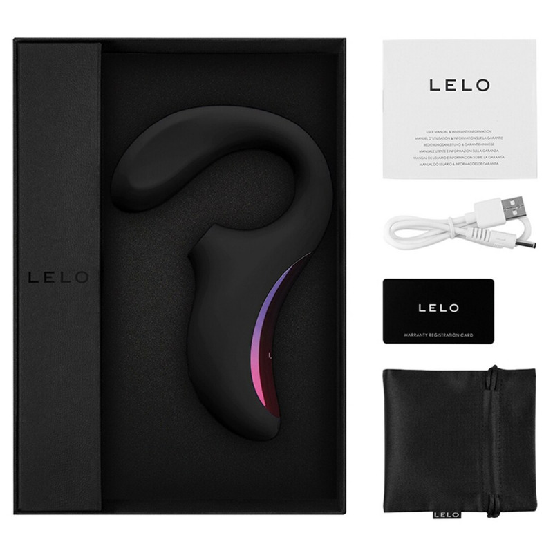 LELO Enigma Wave Đen Clit G Spot Siêu Âm Sóng
