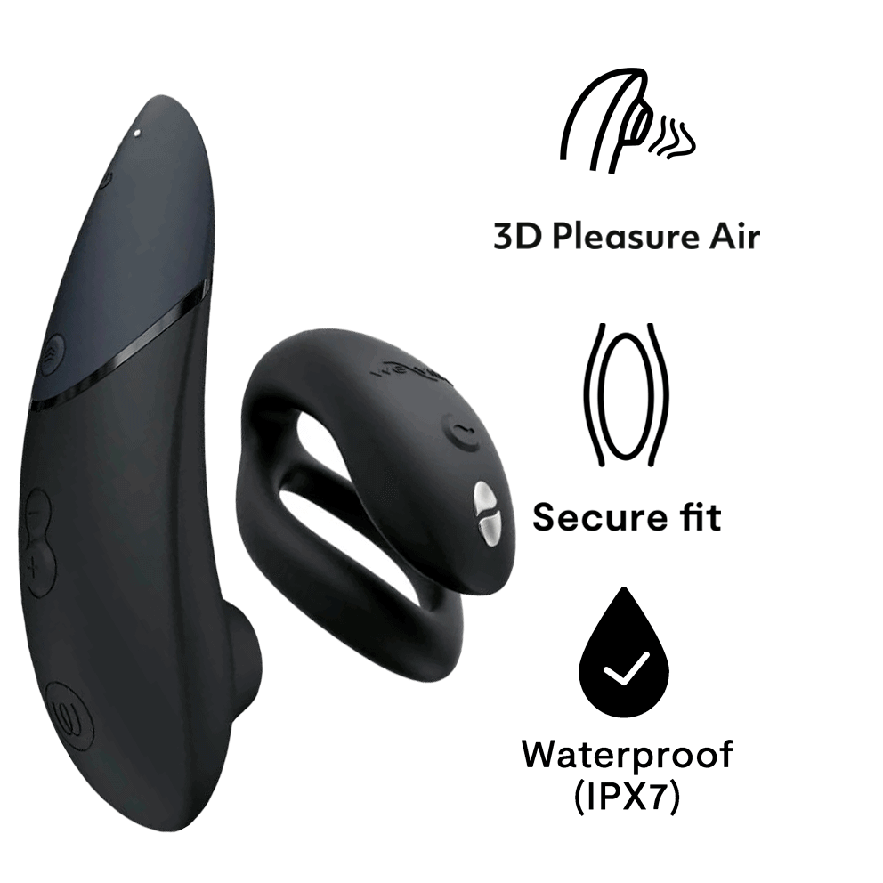 Womanizer Premium Set Đen Rung Hút Siêu Cao Cấp