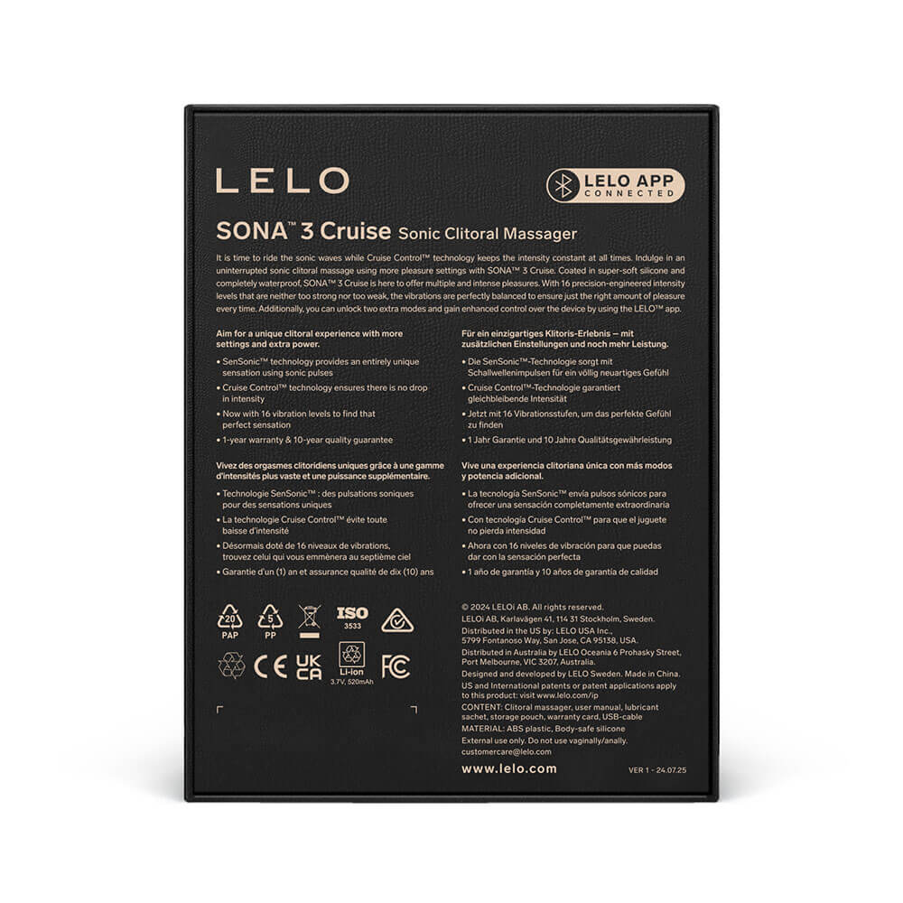 Lelo Sona Cruise 3 âm sóng clit tím cruise control