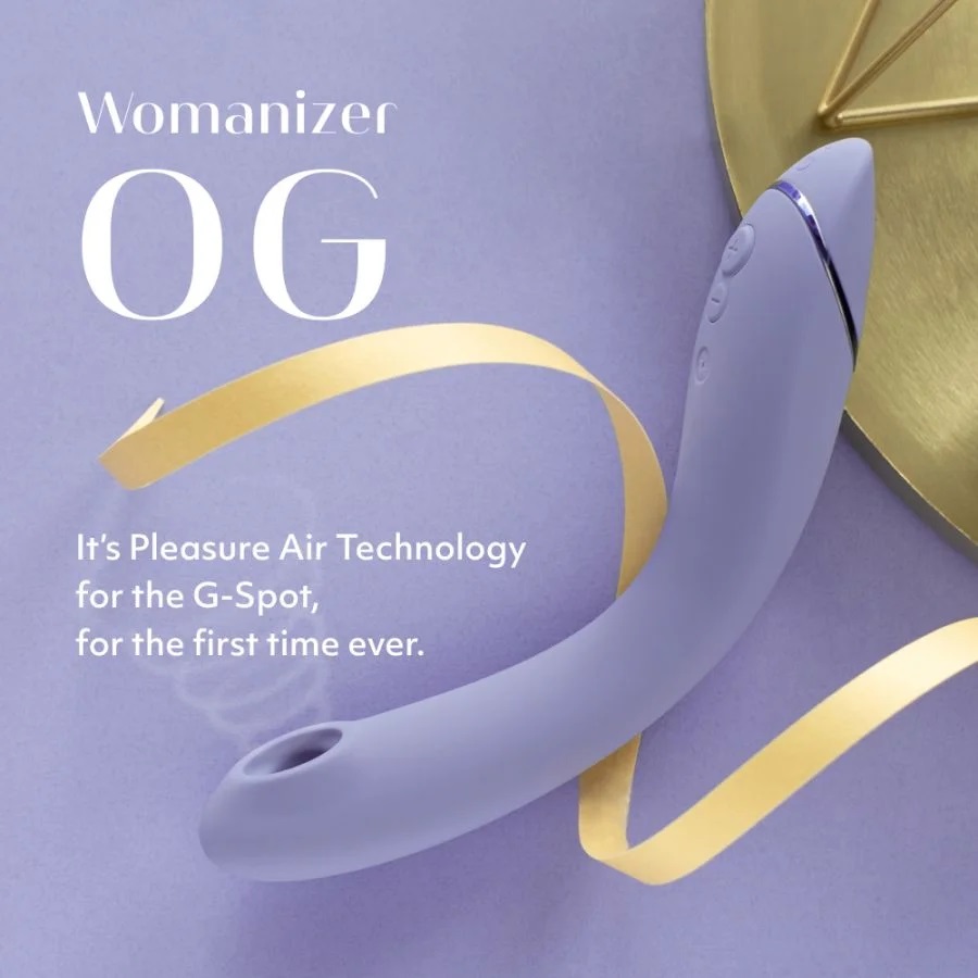 Womanizer OG Pleasure Air hút G-spot tím rung 17.6cm