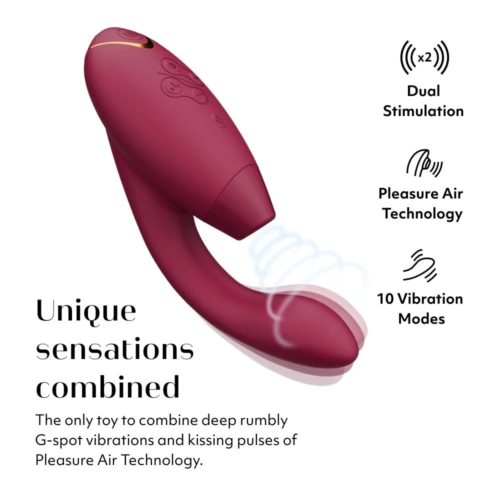 Womanizer DUO 2 đỏ hút G-spot 20.3cm cao trào kép