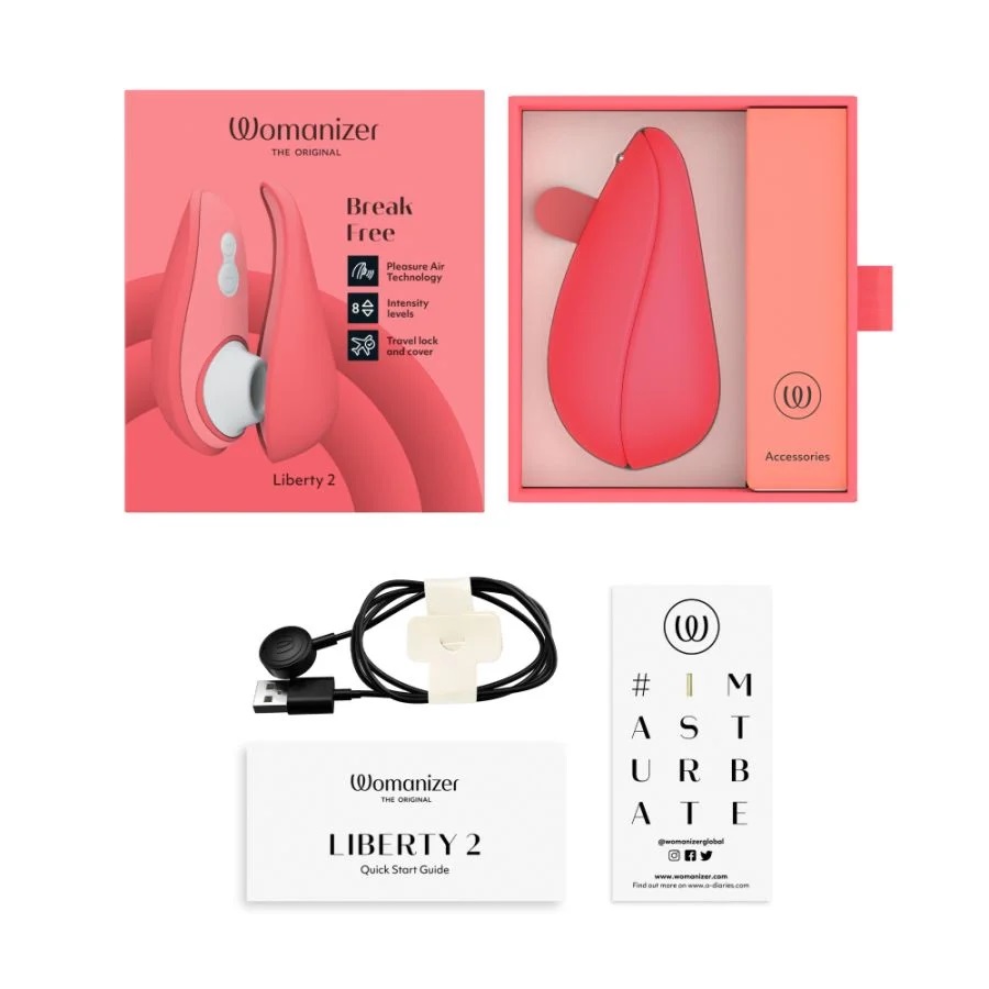 Womanizer Liberty 2 Đỏ Hút Clit Di Động Tiện Lợi[luxurytoy]​