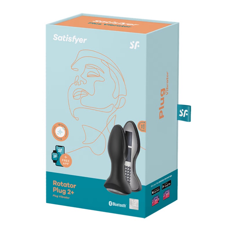 Satisfyer Hậu Môn Quay Rung 2 Plus Đen 13.5cm