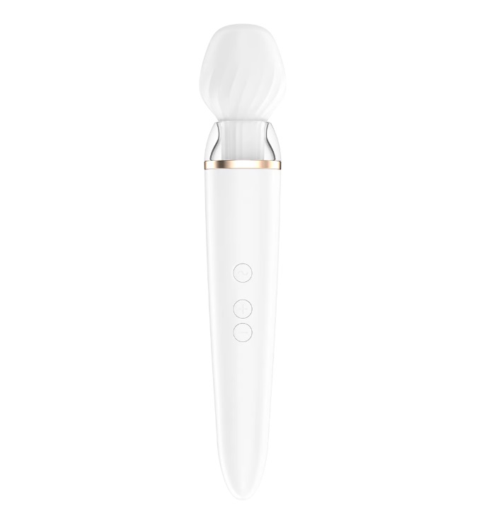 Satisfyer Wand-er double app trắng 27cm remote
