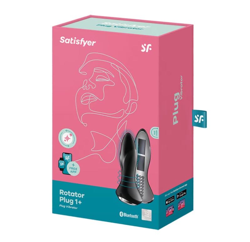 Satisfyer App Plug Đít Xoay Rung Đen Mạnh