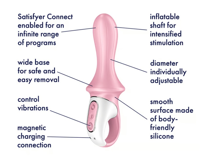 Air Pump Anal Satisfyer Vibro Hồng 18cm Siêu Sướng Đỉnh