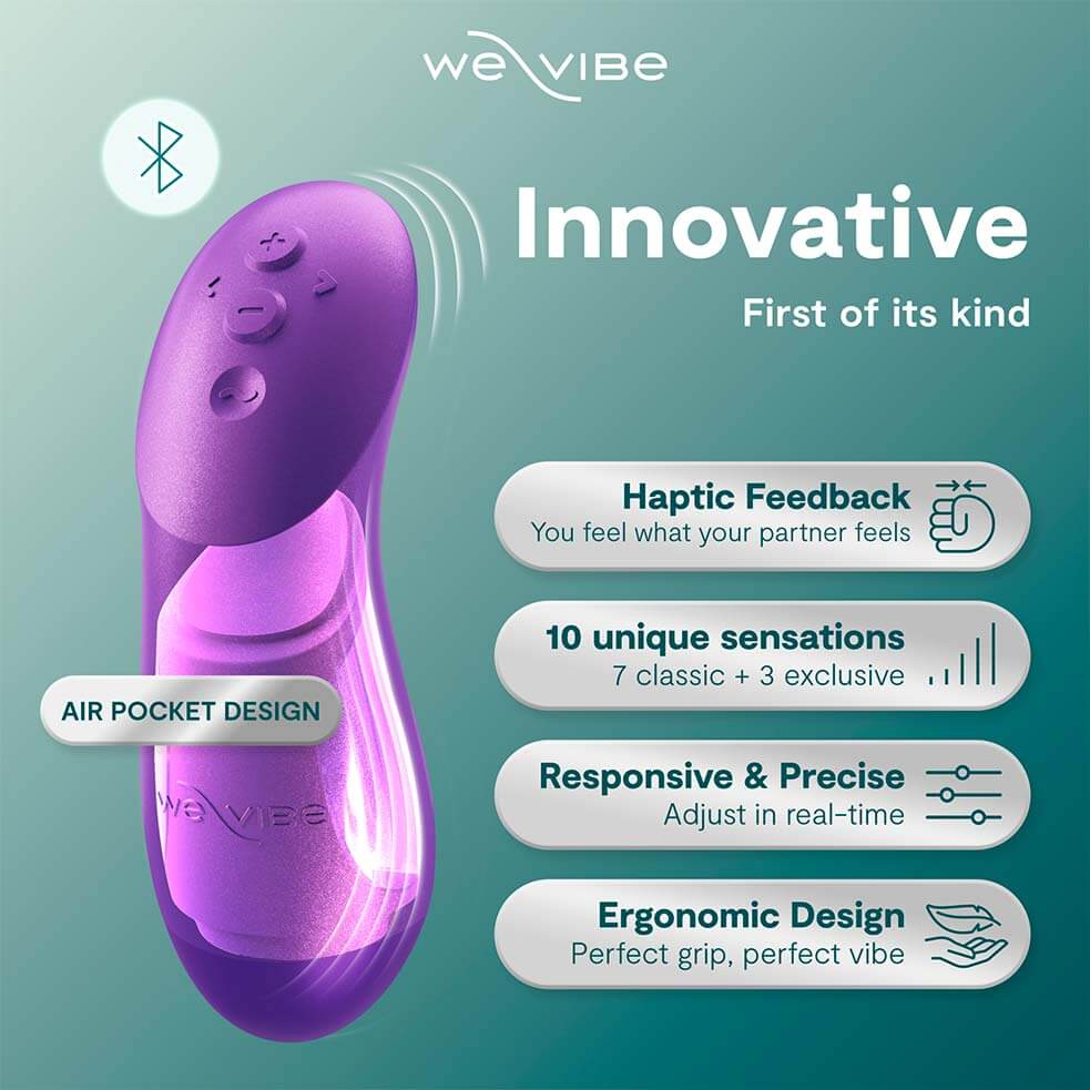 We-Vibe Chorus Pro tím app rung sóng đôi sâu 8cm