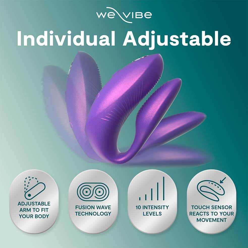 We-Vibe Chorus Pro tím app rung sóng đôi sâu 8cm