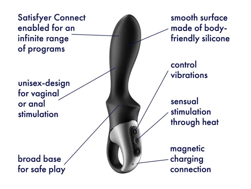 Anal Plug Satisfyer Heat Climax Đen Nóng Rung Bùng Nổ