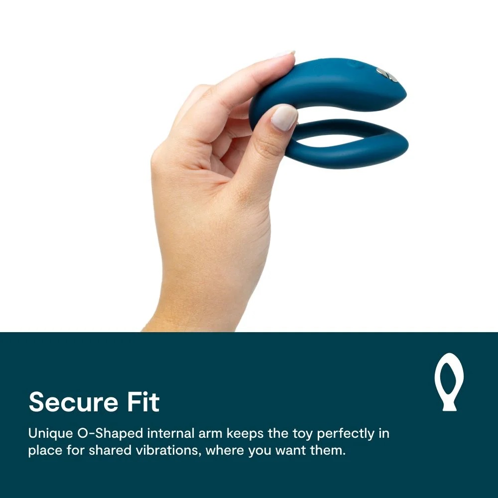 We-Vibe Sync O Thú Cưỡi Cặp Đôi Rung Xanh Nhung