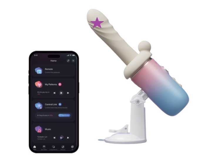 Lovense Spinel App Thrust Heat Mút G-spot Đôi Kích Thích