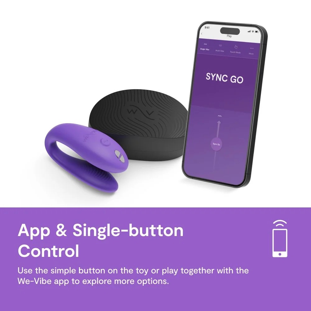 We-Vibe Sync Go tím 7.8cm cặp đôi rung thăng hoa chung