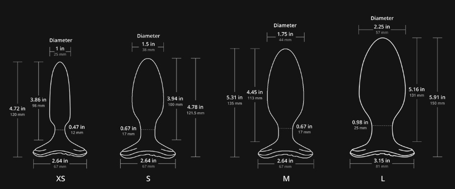 Lovense Hush 2 hậu môn plug đen app điều khiển