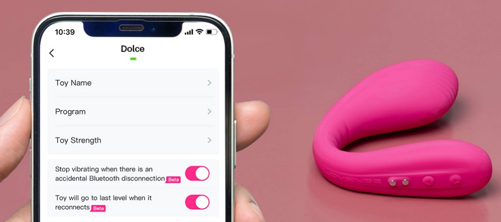 Lovense Dolce Đầu Đôi Vibro 3.6cm G+Cao Trào Điên