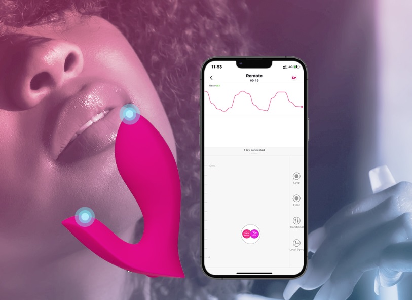 Lovense Flexer quần lót G-spot clit app 3 motor