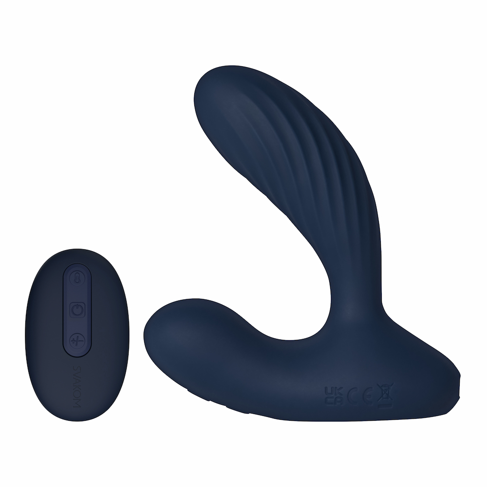 SVAKOM Vick Neo 2 Prostate Xoay Nóng 10cm Xanh
