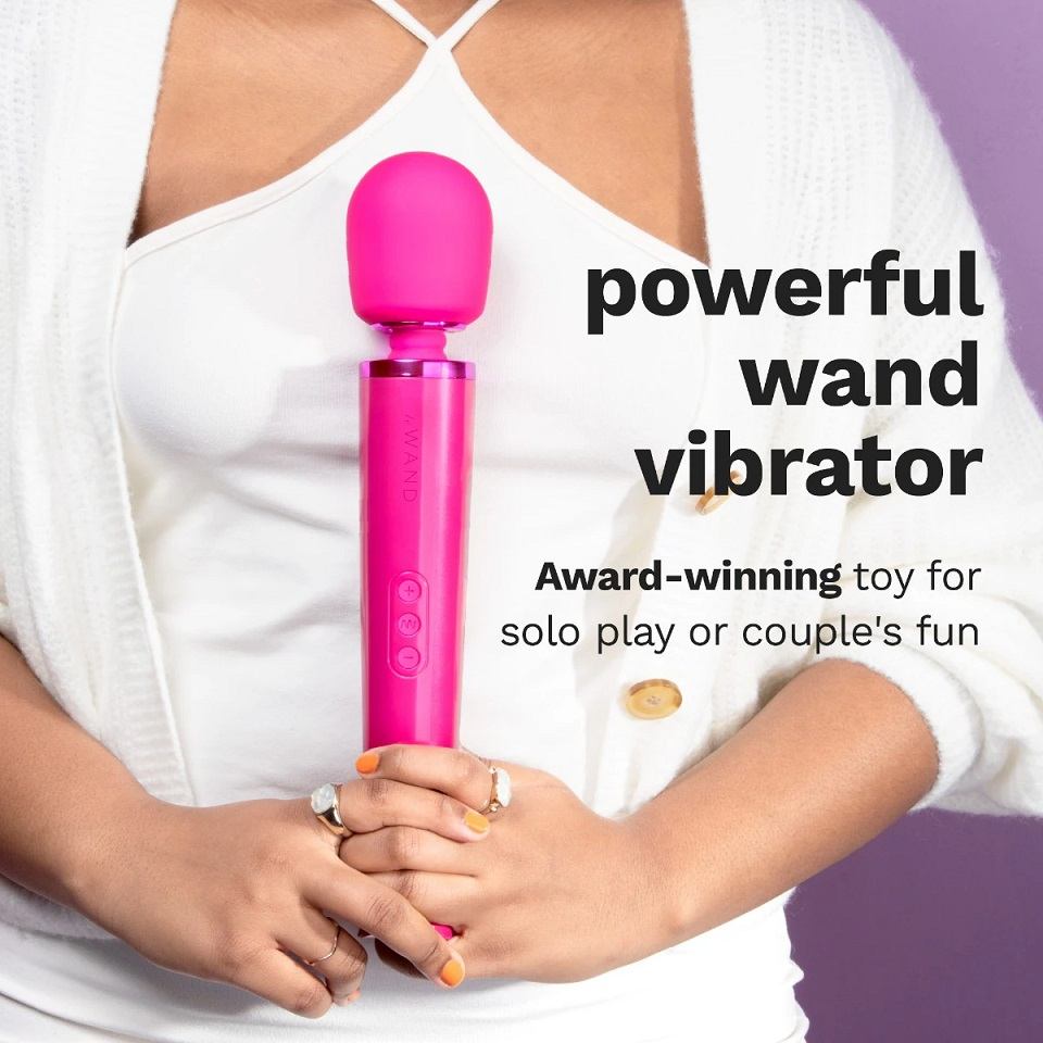 Le Wand rung massage đỏ tím 34cm cao cấp