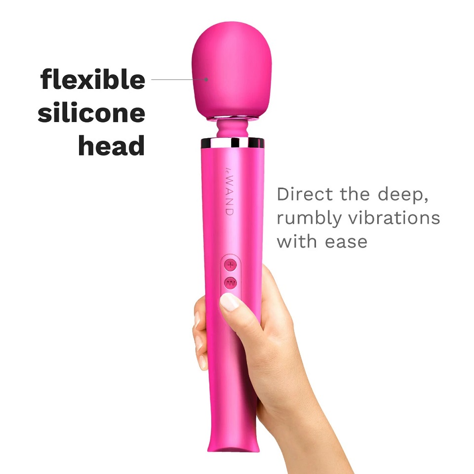 Le Wand rung massage đỏ tím 34cm cao cấp