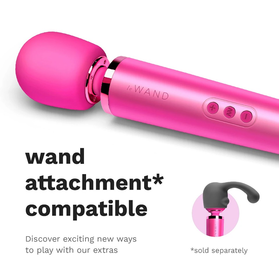 Le Wand rung massage đỏ tím 34cm cao cấp