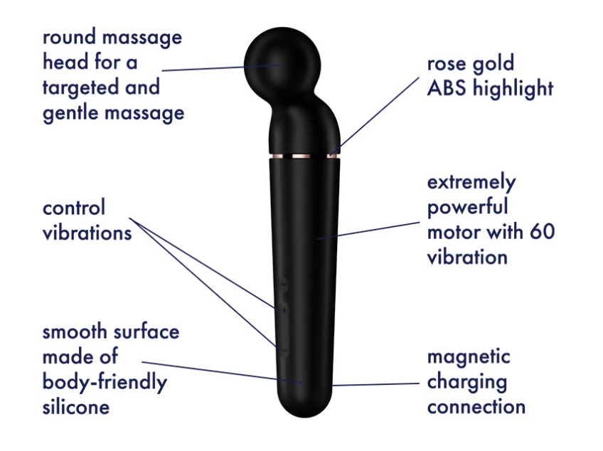 Satisfyer Planet Massage 21.9cm Đen Rung Siêu