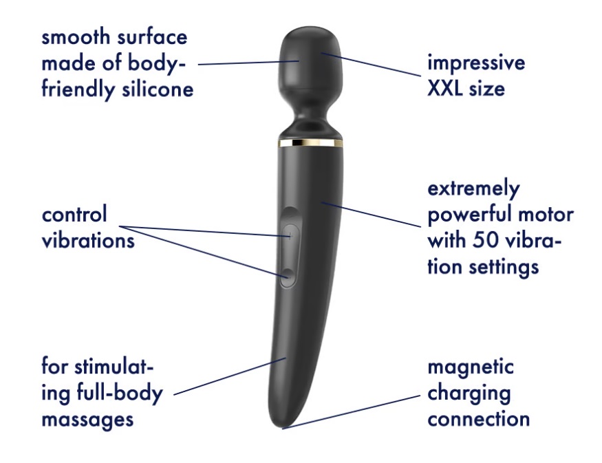 Satisfyer Massage Đũa Thần Đen Vàng 34cm