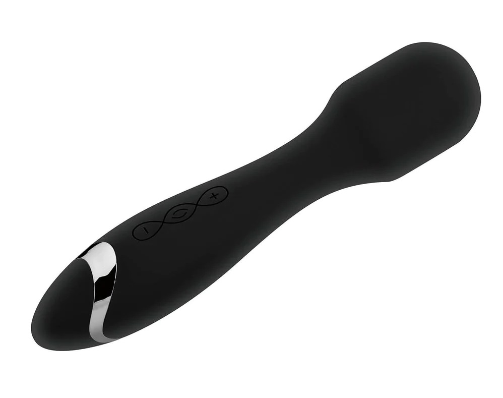 Erokay Delight Her Rod Đen Rung Silicone Ướt Át