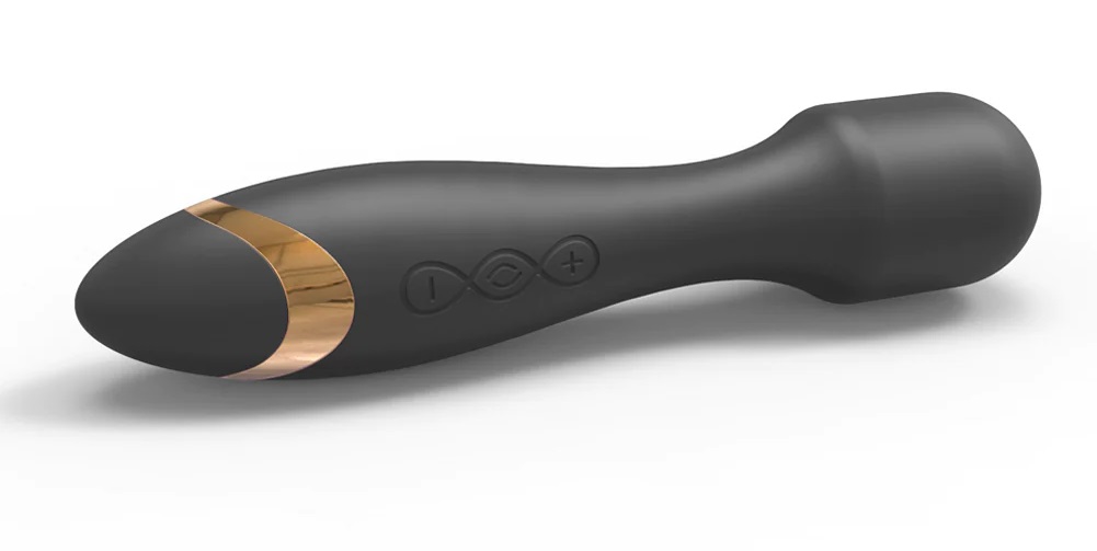 Erokay Delight Her Rod Đen Rung Silicone Ướt Át