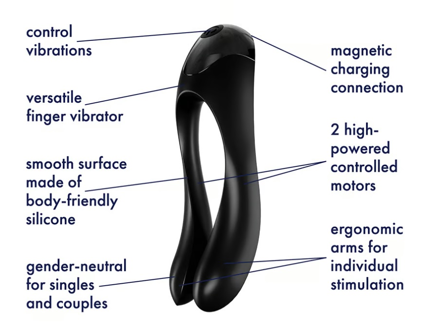 Satisfyer kẹo mút rung đen mini waterproof