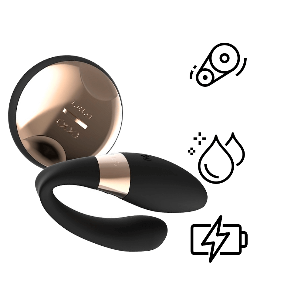 Lelo Tiani Duo cặp rung remote đen 9cm cao cấp