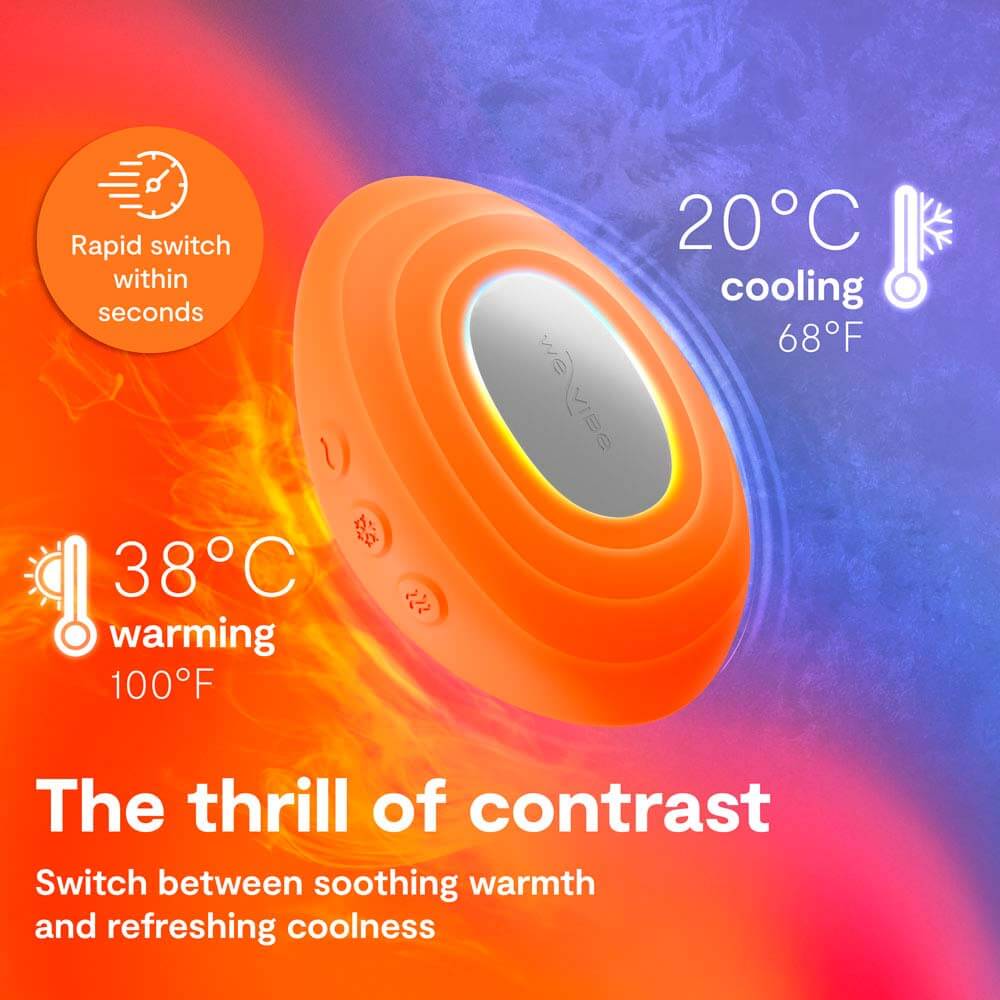 We-Vibe Temp Vibrator Nóng Lạnh Cam 9.66cm Kép Mê Hoặc