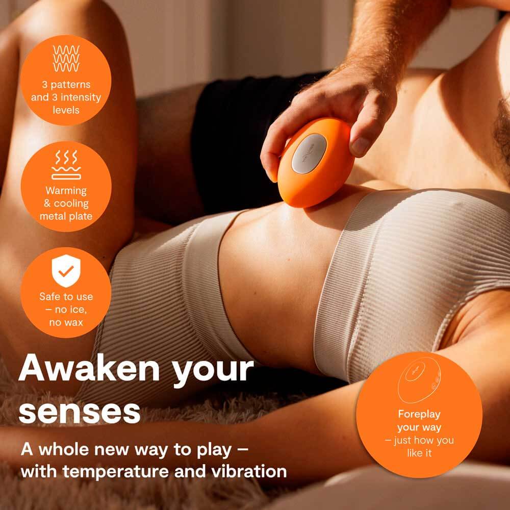 We-Vibe Temp Vibrator Nóng Lạnh Cam 9.66cm Kép Mê Hoặc