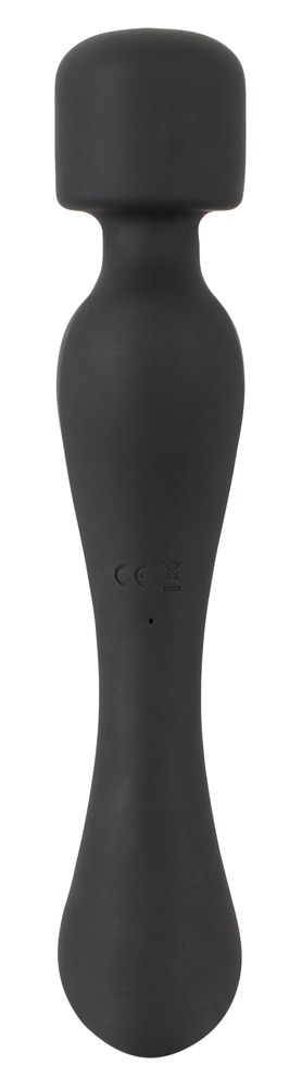 Cupa Wand Rung Sưởi Đen 22.6cm Silicone Đa Điểm Thoải Mái