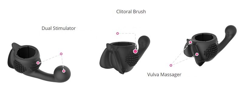 Lovense Domi Phụ Kiện Nữ G-Spot Clit Siêu Linh Hoạt