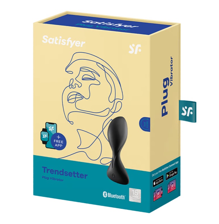 Satisfyer Trendsetter Đệm Hậu Môn Đen rung Mạnh Waterproof